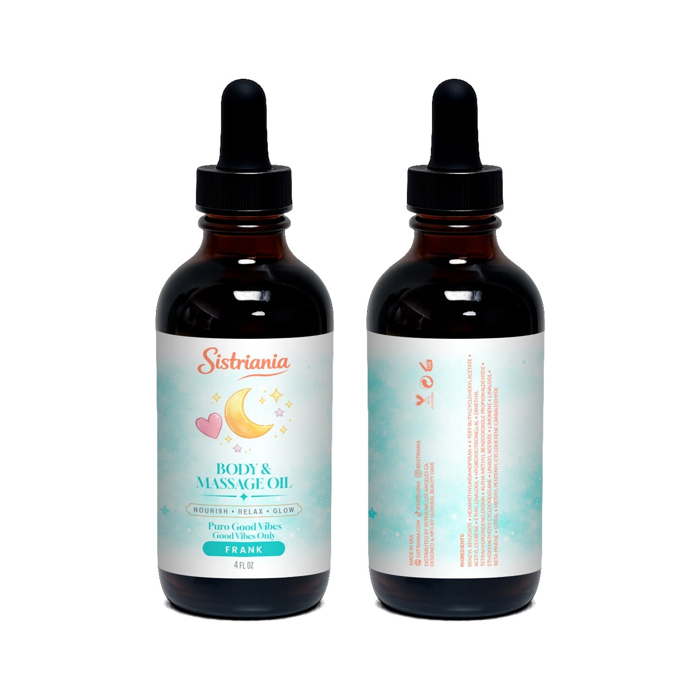 Puro Good Vibes Massage Body Oil - Frank